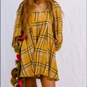 Urban outfitters Lachlan flannel smocked dress